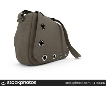 isolated satchel on a white background
