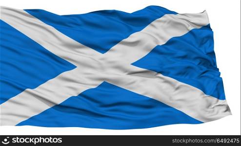 Isolated Scotland Flag, Waving on White Background, High Resolution