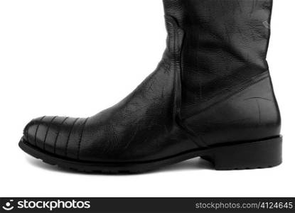 isolated shoe on white background, focus on center of photo