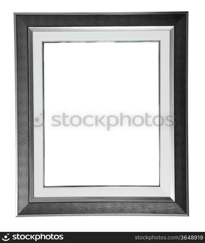 isolated silver modern frame on white