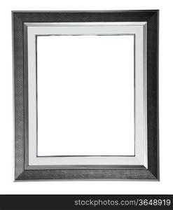 isolated silver modern frame on white