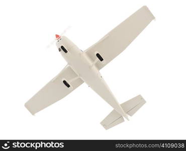 isolated small airplane over white background