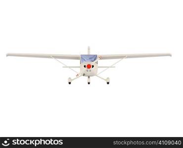 isolated small airplane over white background
