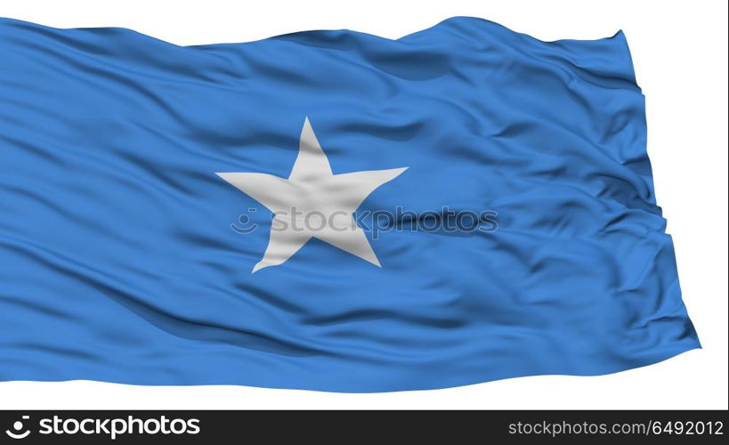 Isolated Somalia Flag, Waving on White Background, High Resolution