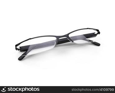 isolated spectacles over white