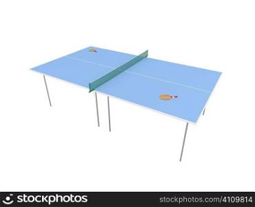 isolated table tennis on a white background