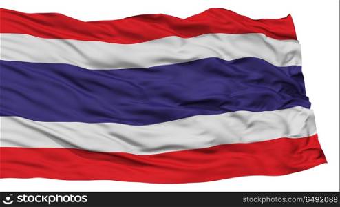 Isolated Thailand Flag, Waving on White Background, High Resolution