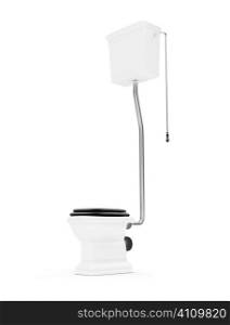 isolated toilet against white background