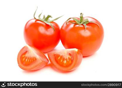 Isolated tomatoes