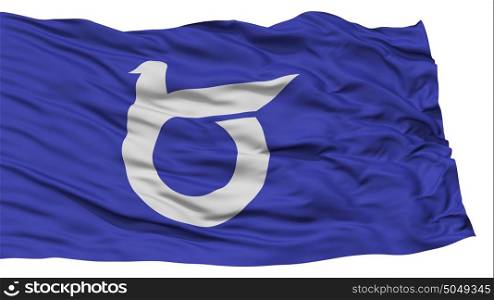 Isolated Tottori Japan Prefecture Flag. Isolated Tottori Japan Prefecture Flag, Waving on White Background, High Resolution