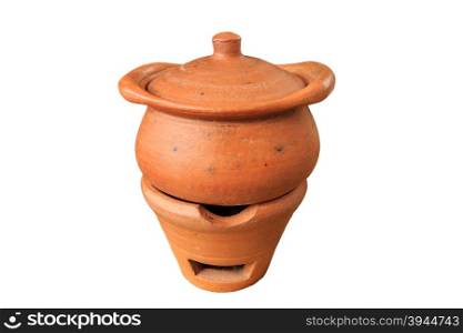 Isolated Traditional Stove And Pot
