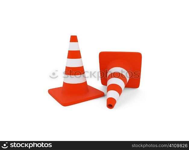 isolated traffic sign on a white background