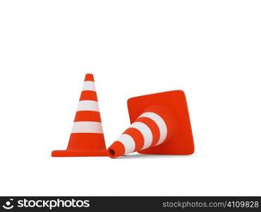 isolated traffic sign on a white background