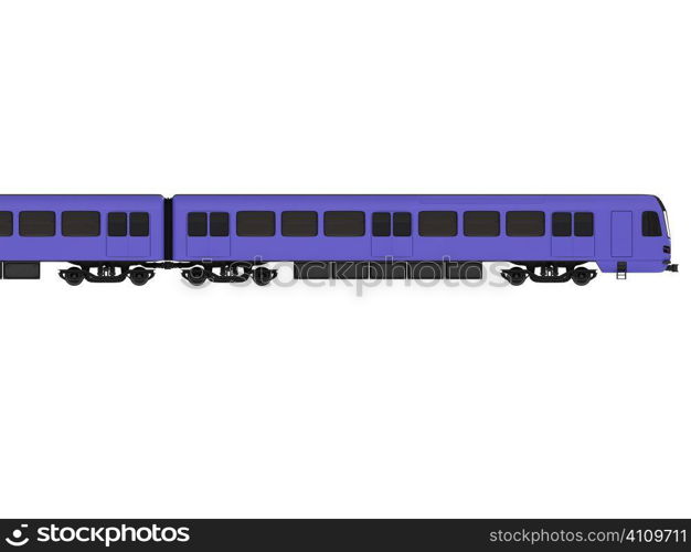 isolated train on a white background