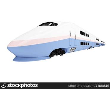 isolated train on a white background