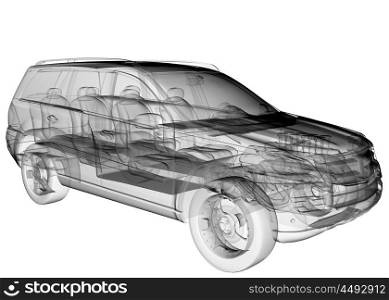 isolated transparent car image