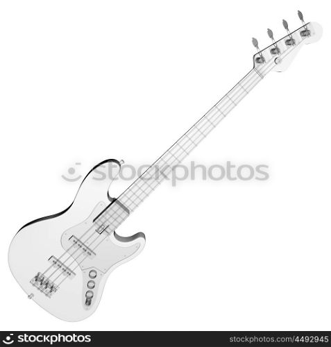 isolated transparent guitar image