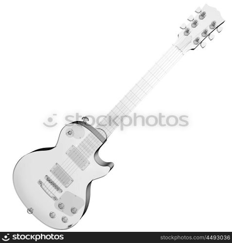 isolated transparent guitar image