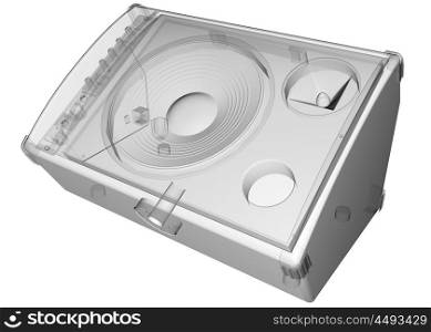 isolated transparent music speaker