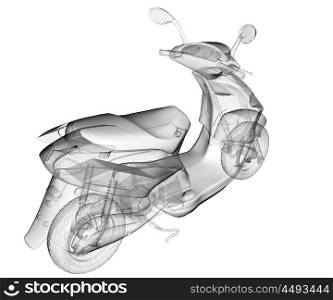 isolated transparent scooter image
