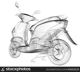 isolated transparent scooter image