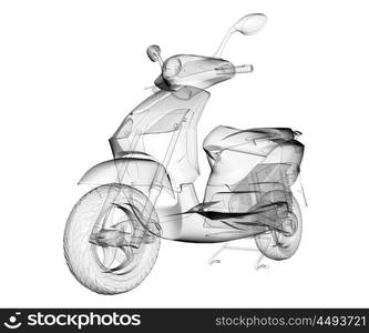 isolated transparent scooter image