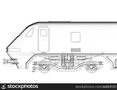 isolated transparent train image