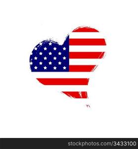 Isolated USA heart.