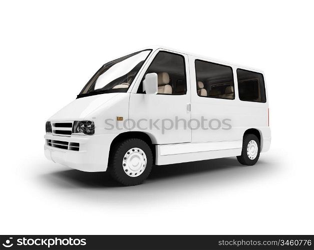 isolated van over white background