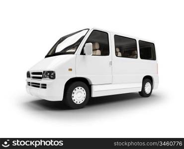 isolated van over white background
