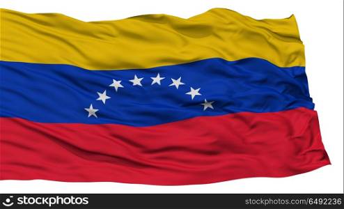 Isolated Venezuela Flag, Waving on White Background, 3D rendering