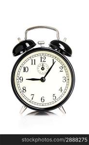 Isolated vintage alarm-clock