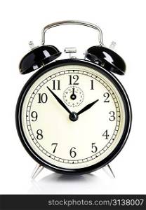 Isolated vintage alarm-clock