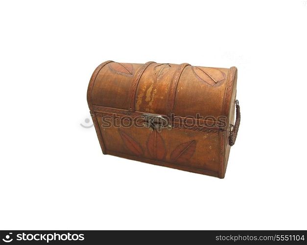 isolated wood box