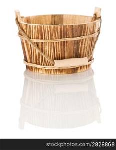 isolated wood bucket