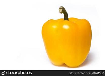 isolated yellow bell pepper on white background
