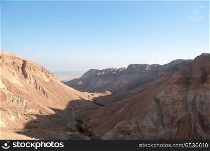 Israel attraction for tourists - stone deserts nead dead sea
