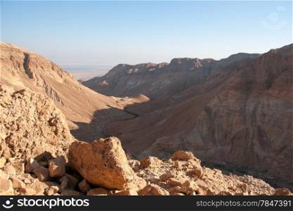 Israel attraction for tourists - stone deserts nead dead sea