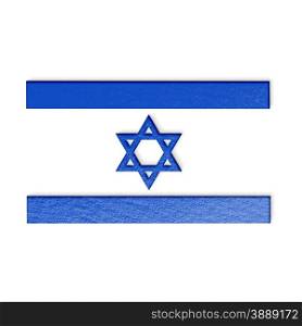 israeli flag isolated on white stylized illustration.