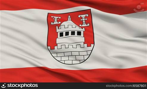 Isselburg City Flag, Country Germany, Closeup View. Isselburg City Flag, Germany, Closeup View