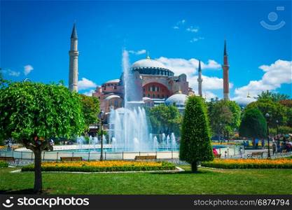 Istambu, Turkey July 2017. Blue Mosque in Istanbul, Turkey, Sultanahmet district