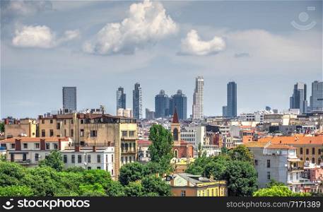 Istambul, Turkey ? 07.13.2019. Old and new houses in Istanbul, Turkey on a sunny summer day. Old and new houses in Istanbul, Turkey