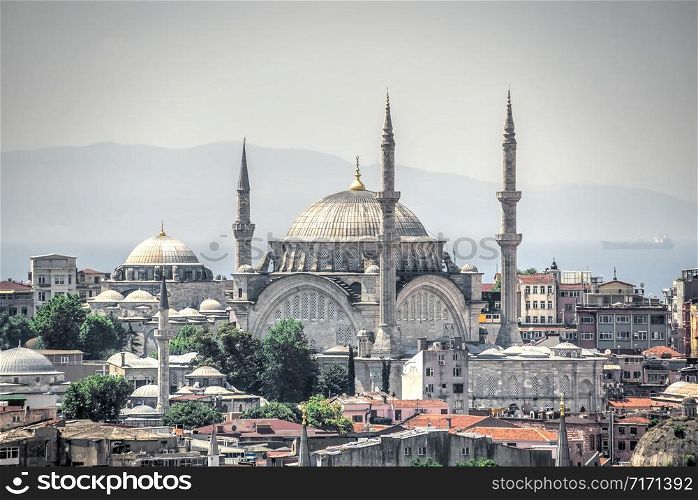 Istambul, Turkey ? 07.13.2019. Suleymaniye Mosque in Turkey on a summer day. Suleymaniye Mosque in Istambul, Turkey