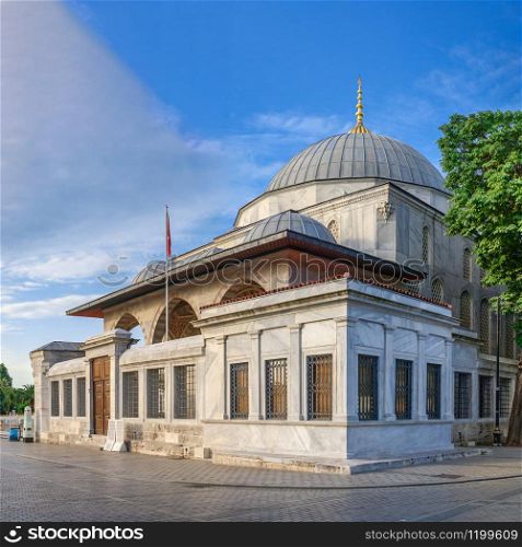 Istambul, Turkey ? 07.13.2019. Tomb of Sultan Ahmet on a sunnyy summer morning,. Tomb of Sultan Ahmet in Istanbul, Turkey