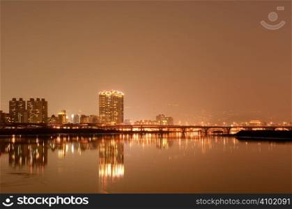 It is beautiful city night landscape photo.