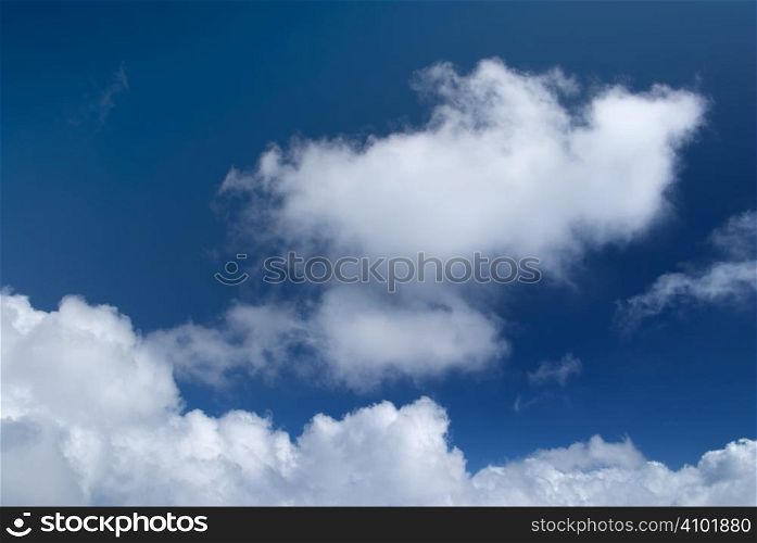 It is blue sky and beautiful cloud background.