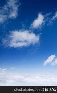 It is blue sky and beautiful cloud background.