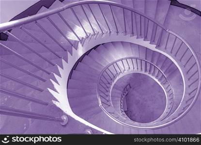 It is the beautiful spiraling stairs with colors.
