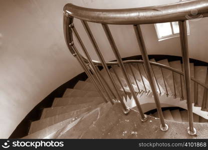 It is the beautiful spiraling stairs with colors.