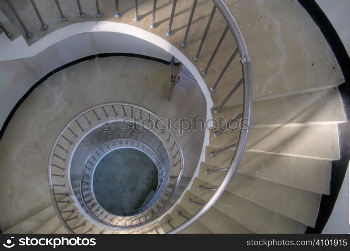 It is the beautiful spiraling stairs with colors.